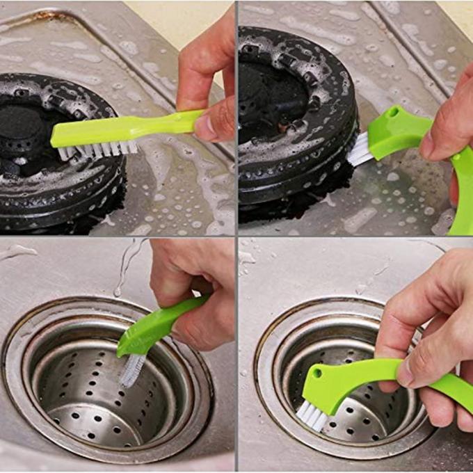 2.1in Red Joint Tile Scrub Brush &lrm;3.5inch Flat Shape Grout Cleaning 3