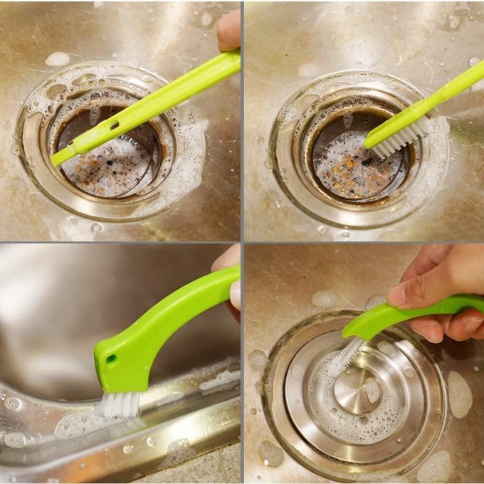 2.1in Red Joint Tile Scrub Brush &lrm;3.5inch Flat Shape Grout Cleaning 4
