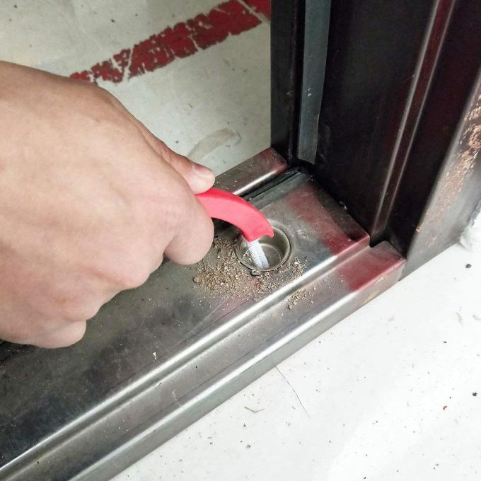 2.1in Red Joint Tile Scrub Brush &lrm;3.5inch Flat Shape Grout Cleaning 2