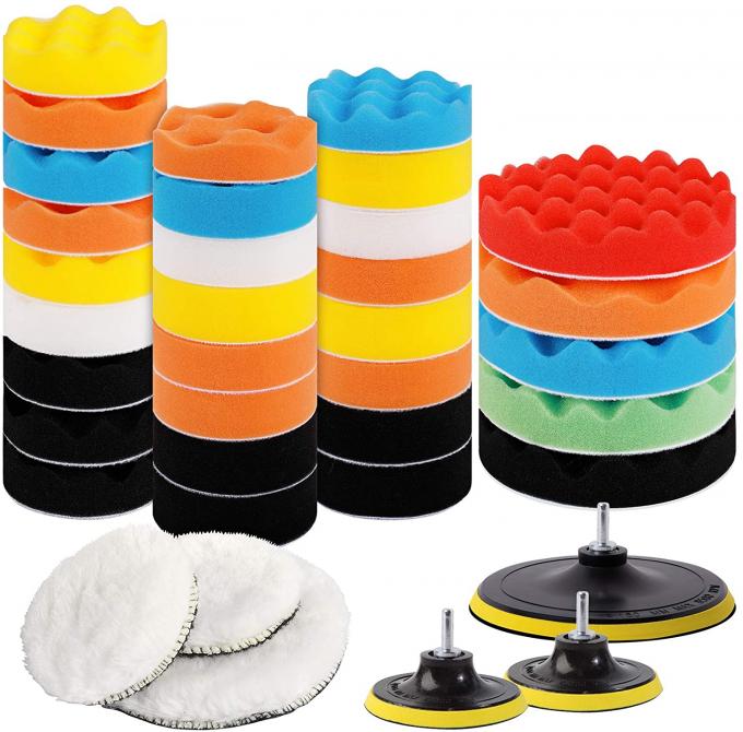 39Pcs Buffing Polishing Pads 7.62cm Adapter Car Auto Polisher Pads ‎9.6 Ounces 0