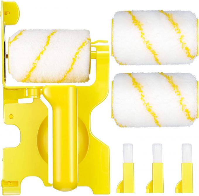 Clean Cut Paint Edger Roller Brush HandHeld With 2 Brush 2 Replacement Roller 0