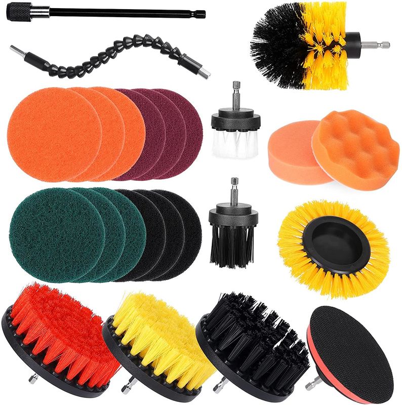 Durable 10cm Drill Cleaning Brush Kit 24pcs Multifunctional