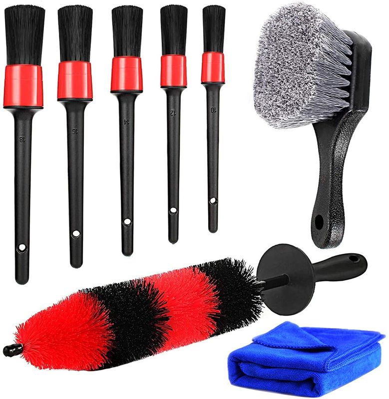 PP Car Cleaning Brush Kit Include 5 Car Detailing Brushes