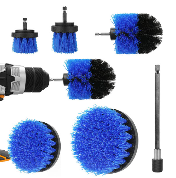 Power Drill Brush Set 7 Pcs Drill With Laser Print Logo