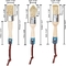 Pure Bristle Wax Paint Brush 3 PCS Round For Lime Paint Milk Paint